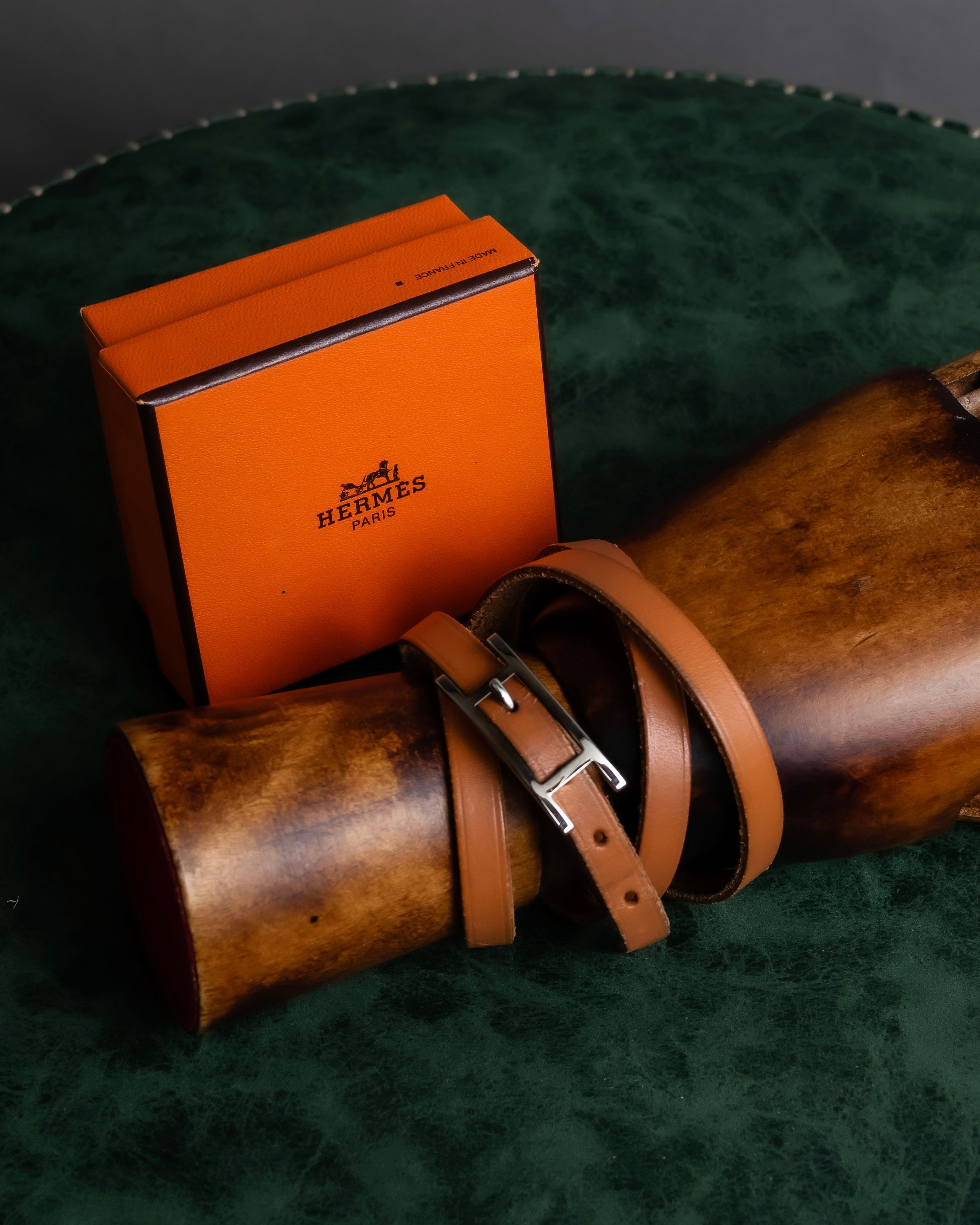 "HERMES" API Doubletour layered design belt bracelet