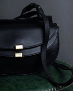 "Chloe" Georgia double flap design leather bag