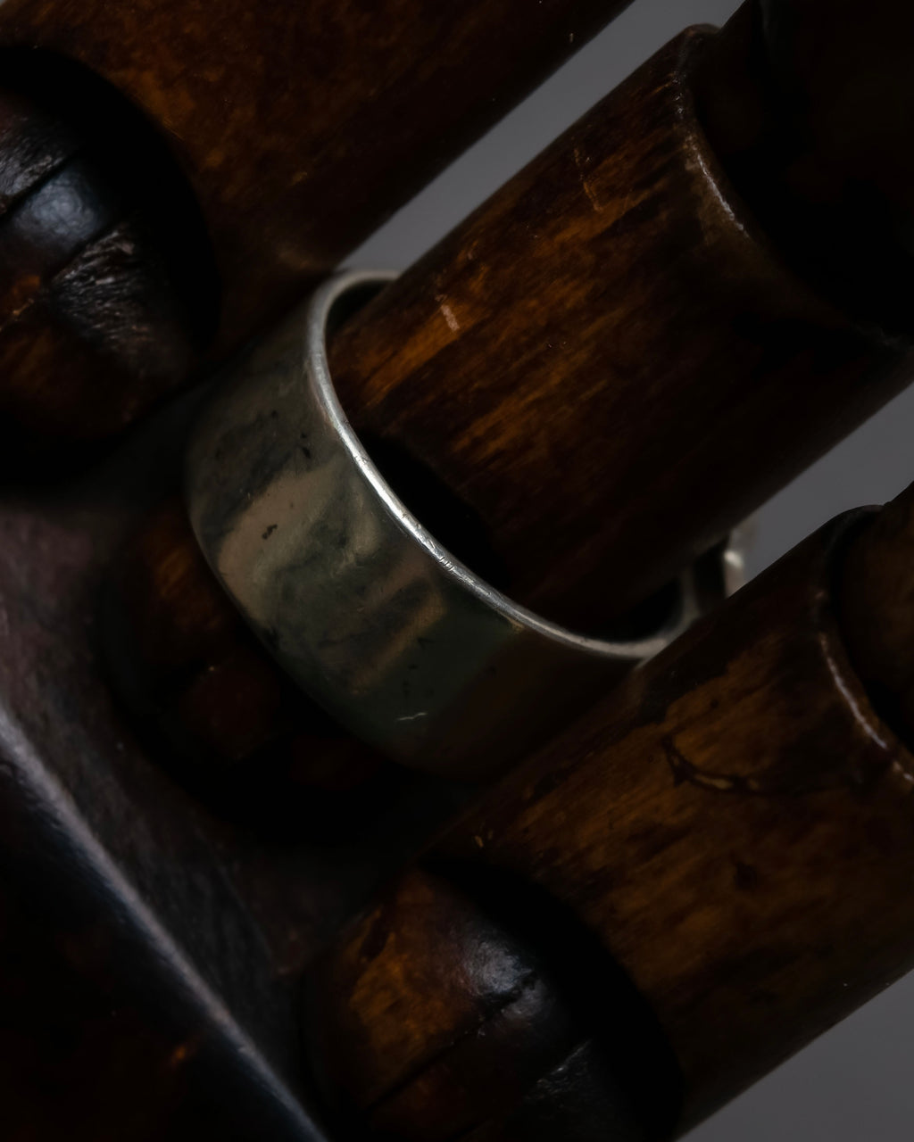 "JEAN PAUL GAULTIER" Logo engraved oval motif silver 925 rope ring