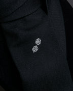 "HERMES" Dice embroidery design silk neck tie
