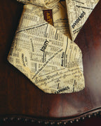 -MOOD MILLÉSIMES- 90’s-00’s financial newspaper print silk tie