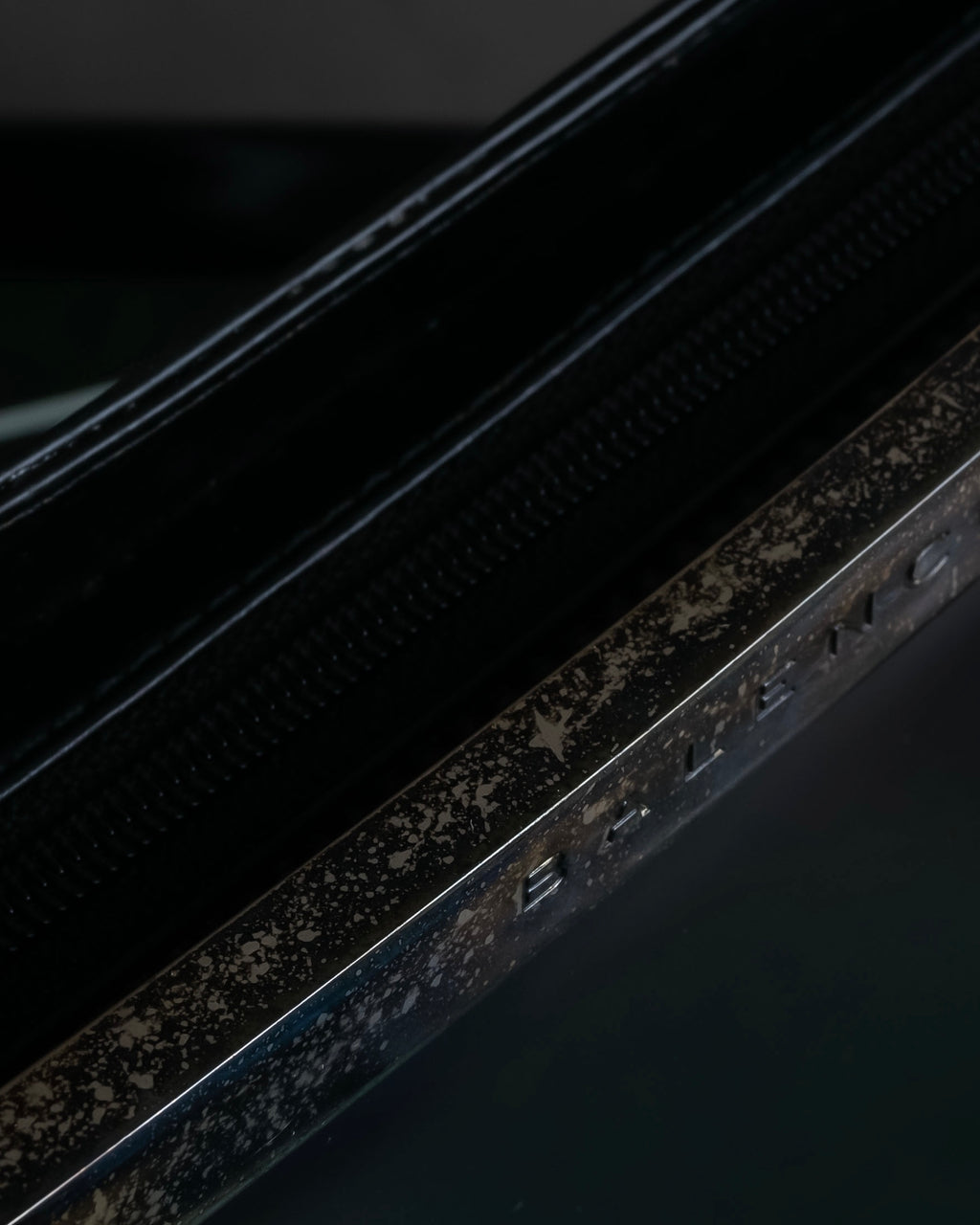 "BALENCIAGA" Horizontal metallic plate design leather shoulder bag