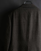 "YVES SAINT LAURENT" Glen plaid oversized wool tailored jacket