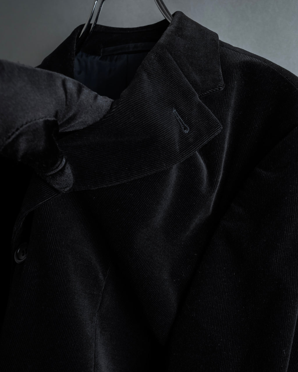 "ARMANI COLLEZIONI" Black corduroy relaxed set up