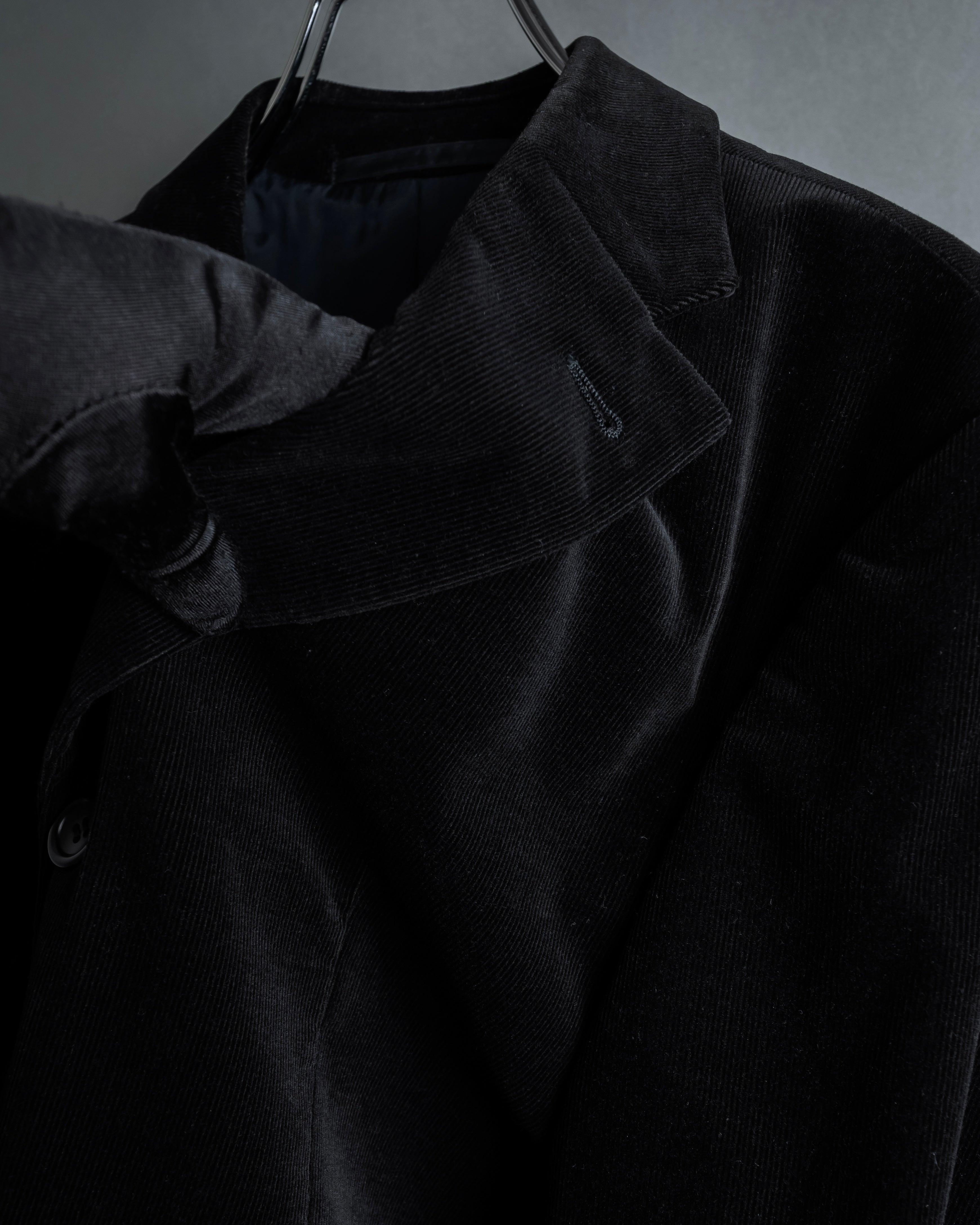 "ARMANI COLLEZIONI" Black corduroy relaxed set up