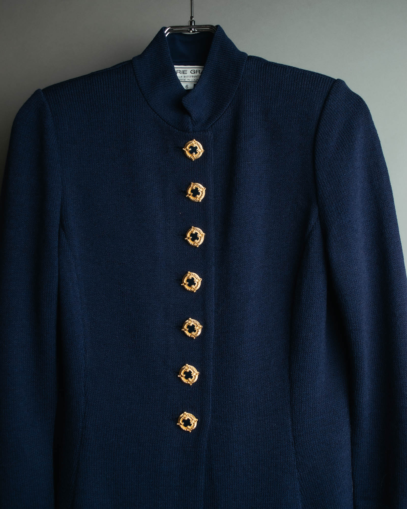"MARIE GRAY" 80's-90's Elegant textured knit coat