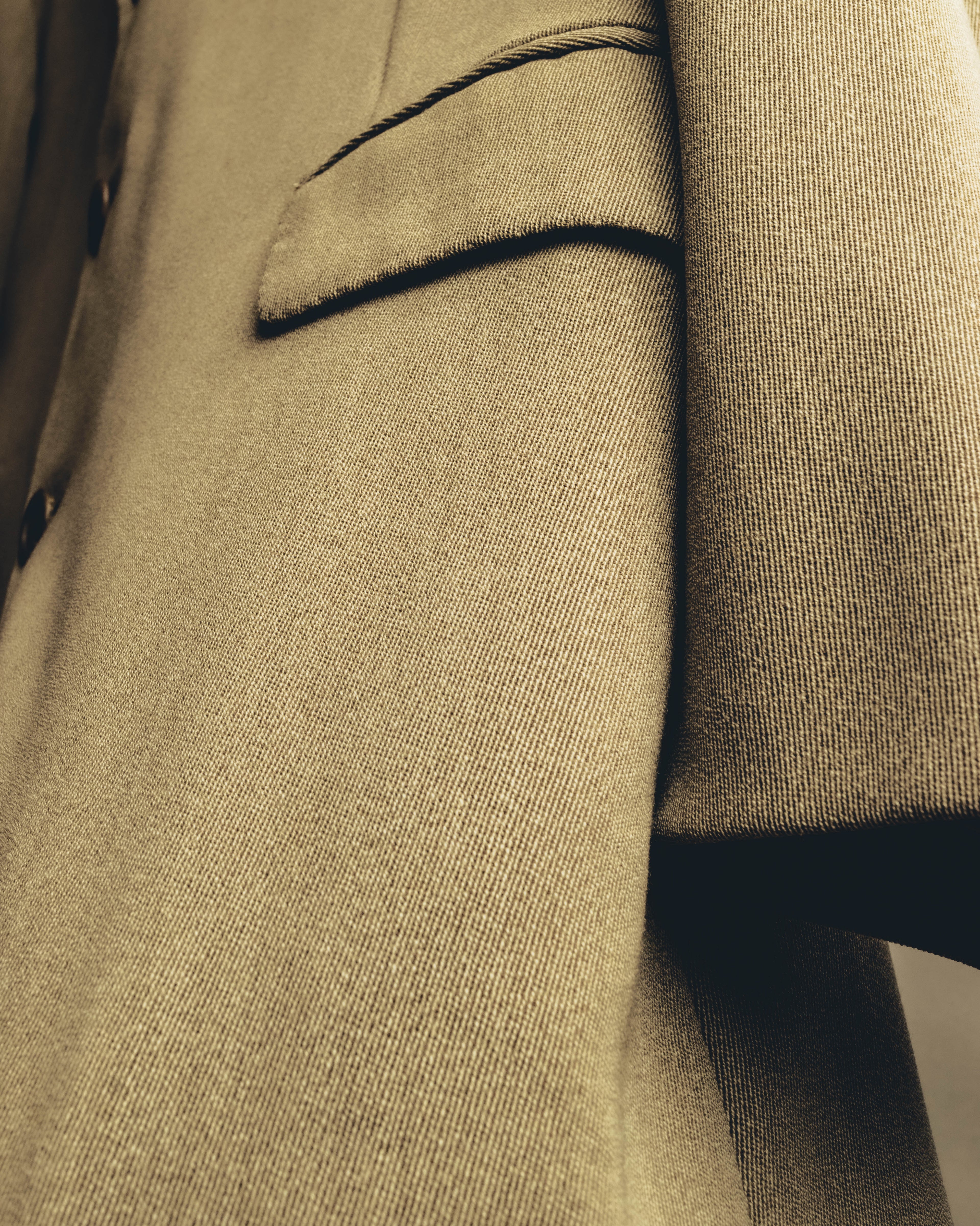 -SPECIAL- "Hermès" 80's-00's Leather collar tailored blazer
