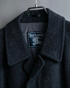 "BURBERRYS" Vintage stand collar concealed long coat