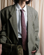 "HERMES" Rabbit motif silk necktie