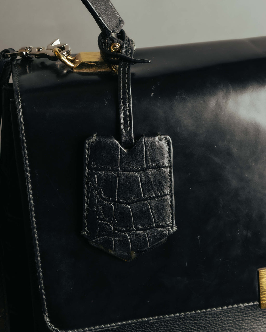 -SPECIAL- “BALENCIAGA” 2013-17 Le dix mixed leather shoulder bag