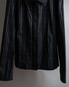 "BURBERRY" Combination leather design check pattern one-shoulder bag