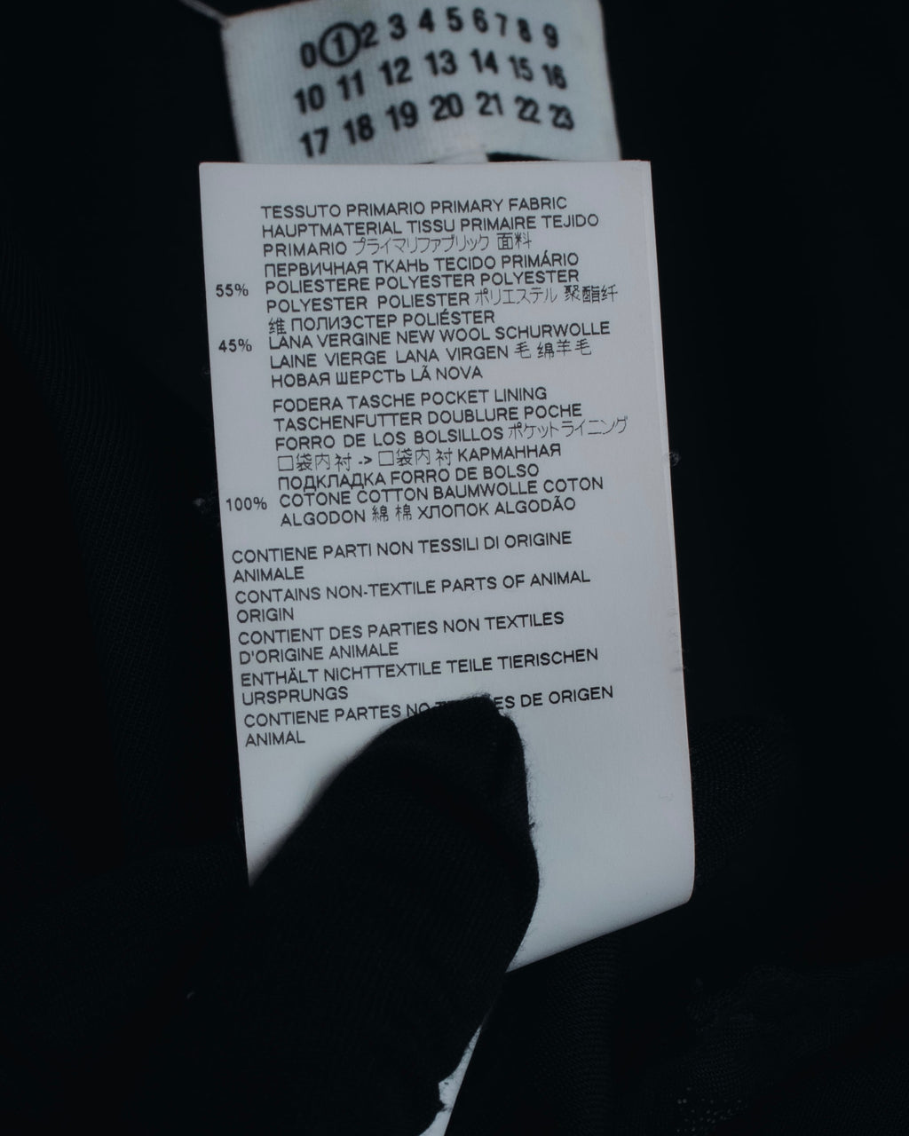 Pantalones de vestir ajustados con bolsillo de cremallera metálica de Maison Margiela 20AW