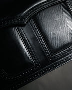 "Yves Saint Laurent" 80’s-90’s Lizard-embossed perforated leather shoulder bag