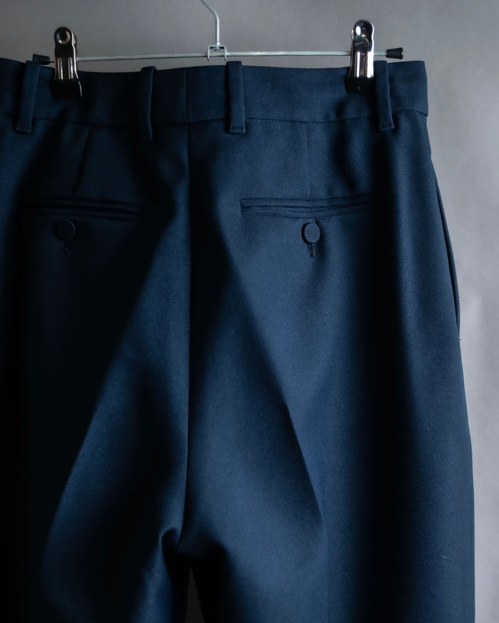 "GUCCI" Deep-tuck wool gently flared slacks