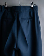 "GUCCI" Deep-tuck wool gently flared slacks