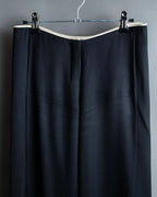 “CHANEL” Designed hem silk flare pants
