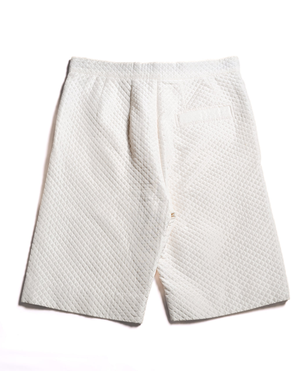 Chiristian Dior by Maria Grazia Chiuri/ Silk Blend Diamond Quilted Shorts White