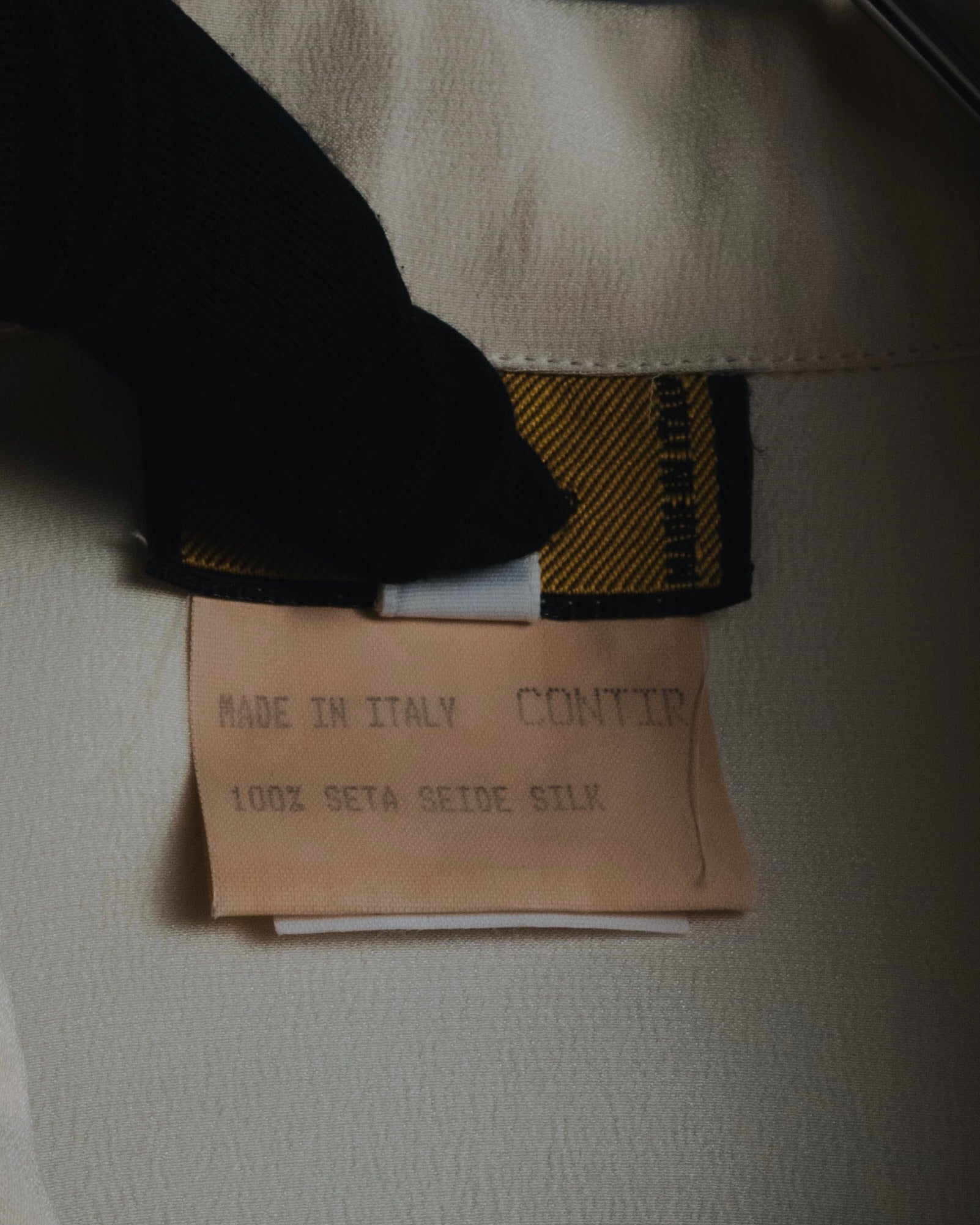 "FENDI" 80’s-90’s pleated silk dress shirt