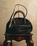 -SPECIAL- “Salvatore Ferragamo“ 90's-00's Gancini pony hair and leather dual-way boston bag
