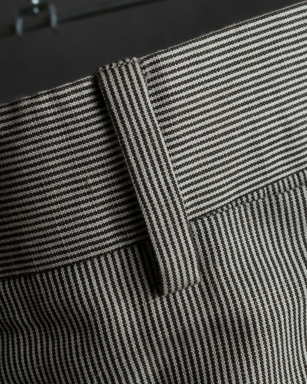 "HERMES" Cotton linen wide tapered slacks