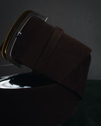 "Christian Dior" Late 80s-Early 90s suede and calf leather wide belt