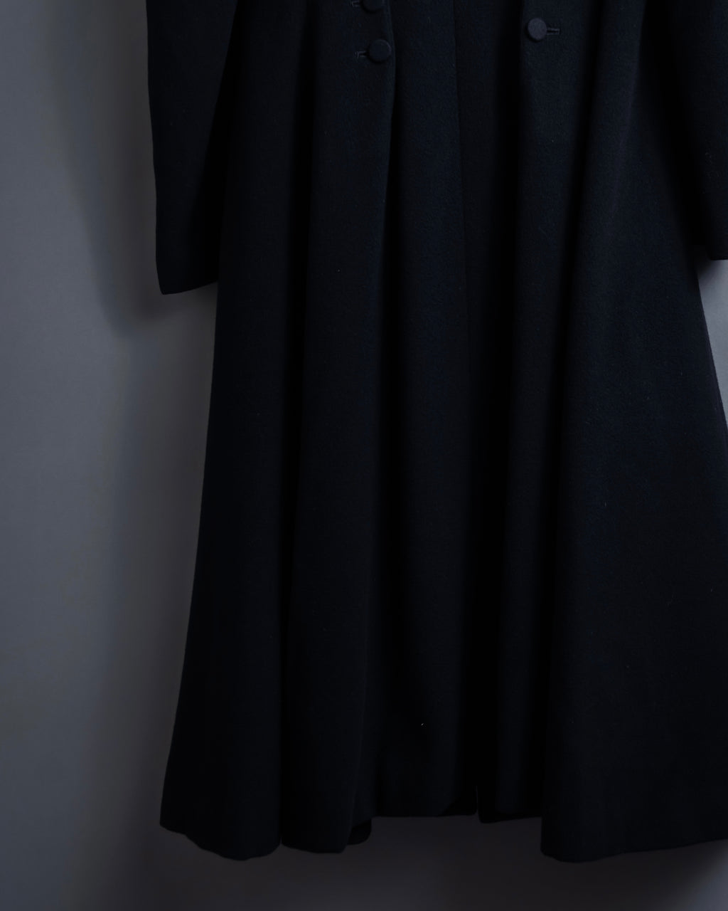 -SPECIAL- "JEAN PAUL GAULTIER"
 90's-00's Waist shape A-line silhouette black color super long coat