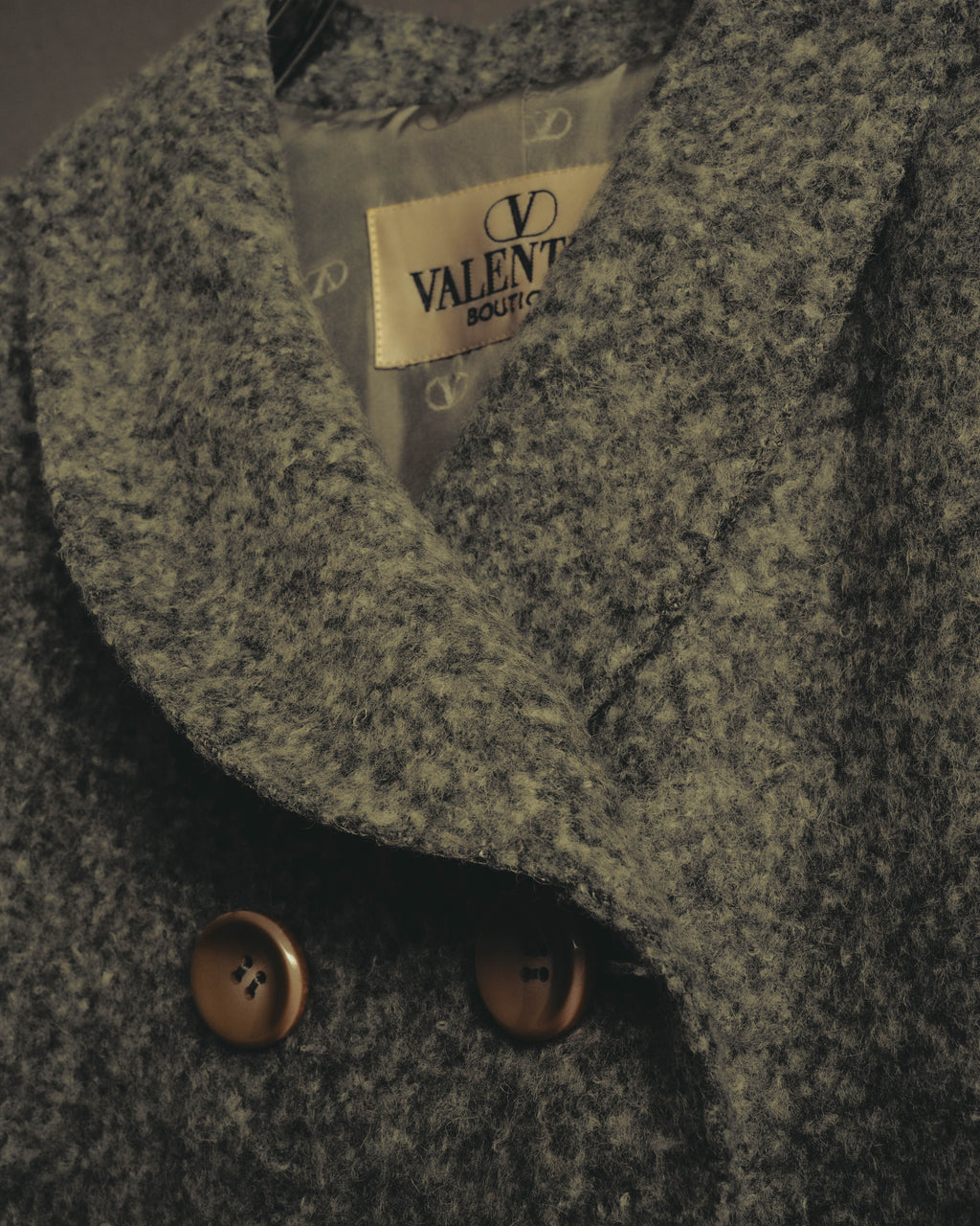 "VALENTINO BOUTIQUE" 80's Brushed alpaca skirt suit