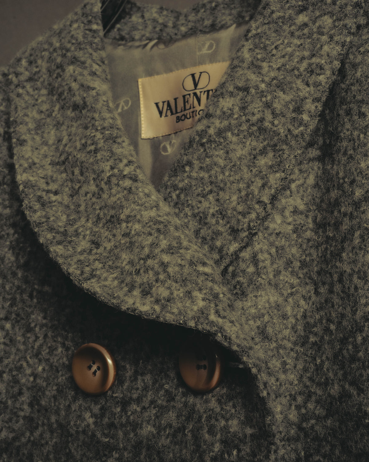 "VALENTINO BOUTIQUE" 80's Brushed alpaca skirt suit