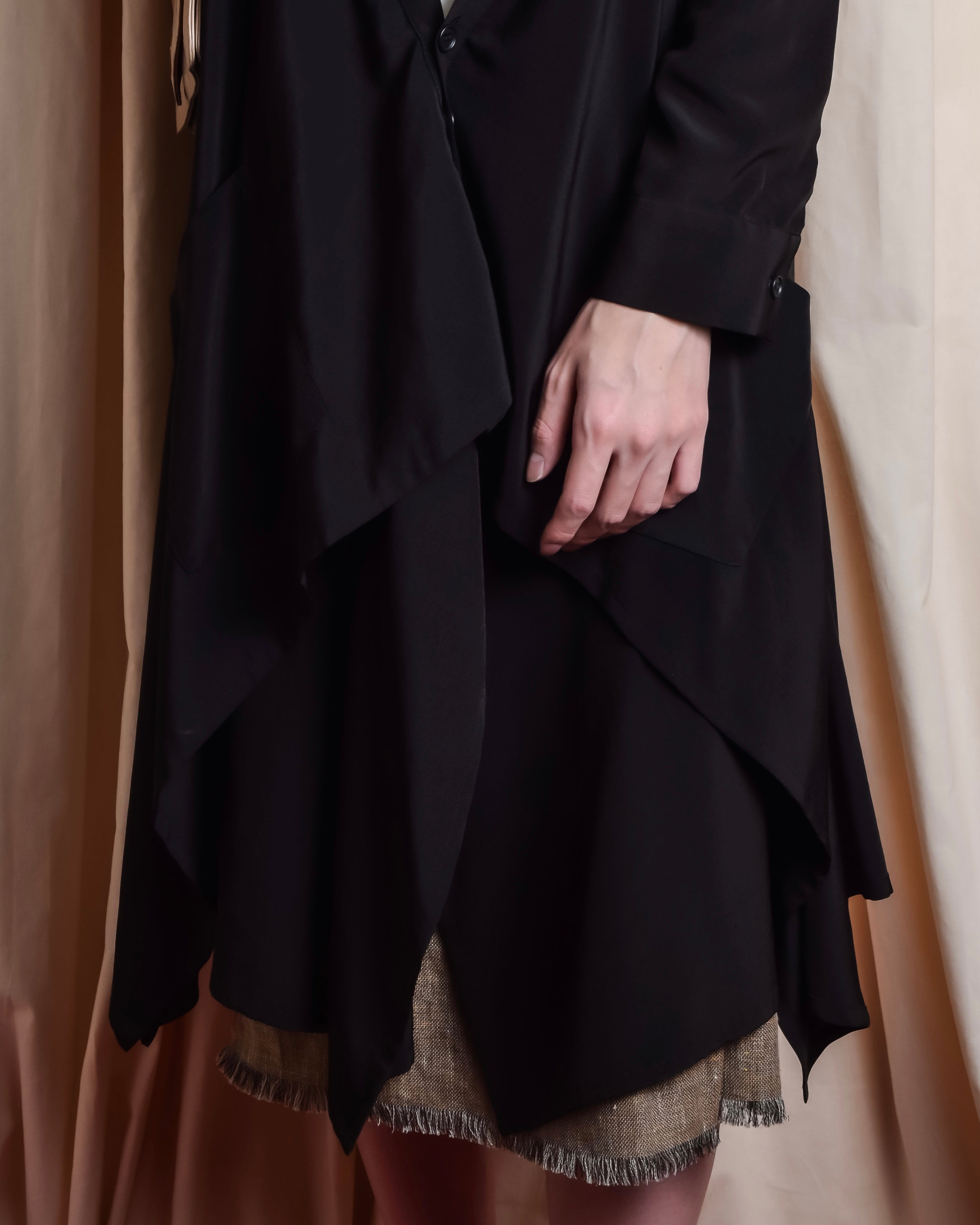 "LIMI feu" Draped asymmetric layered rayon dress