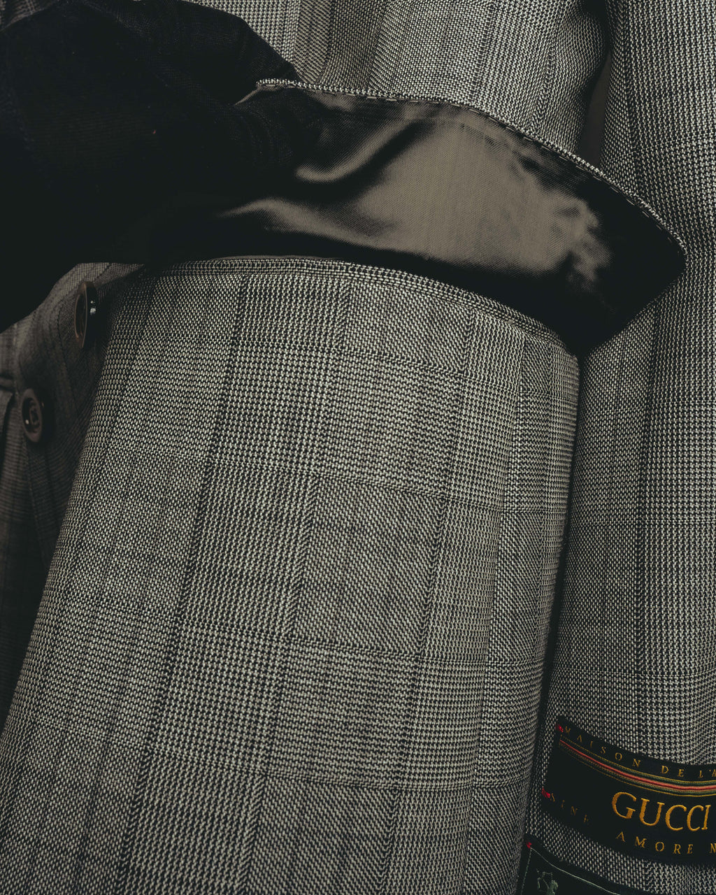 -SPECIAL- “GUCCI” 2019-2021 Glen check double-breasted wool suit
