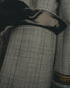 -SPECIAL- “GUCCI” 2019-2021 Glen check double-breasted wool suit