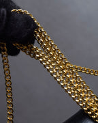 "Christian Dior" Layered flap oblique shoulder bag