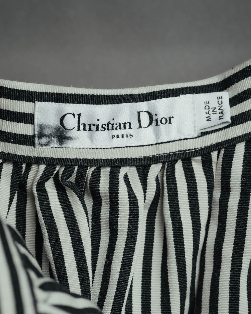 -SPECIAL- “Christian Dior” 2021 cruise striped linen silk tiered skirt