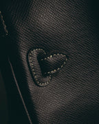 "Yves Saint Laurent" 90's-00's Classic textured leather structured top handle bag