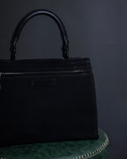 "JEAN PAUL GAULTIER" Front clasp design suede leather hand bag