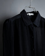 "Christian Dior PRETA PORTER" Compact gathered design crepe fabric blouse