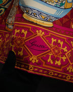 “GUCCI” 2016–2020 Ceramic motif silk foulard scarf