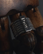 "Christian Dior" 00’s stacked wire silver 925 logo plate ring