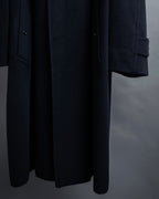 "BURBERRYS" High density wool stand collar coat