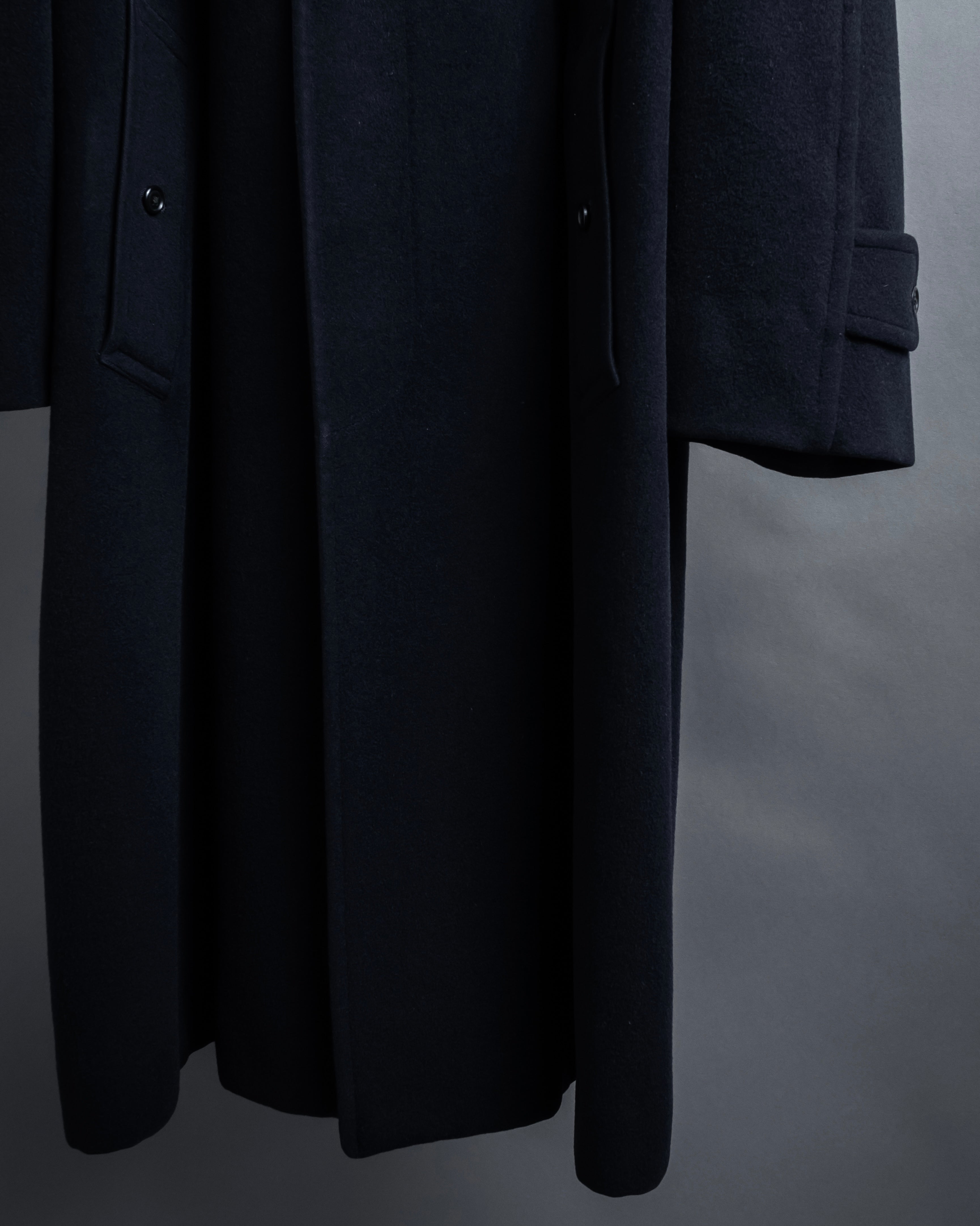 "BURBERRYS" High density wool stand collar coat
