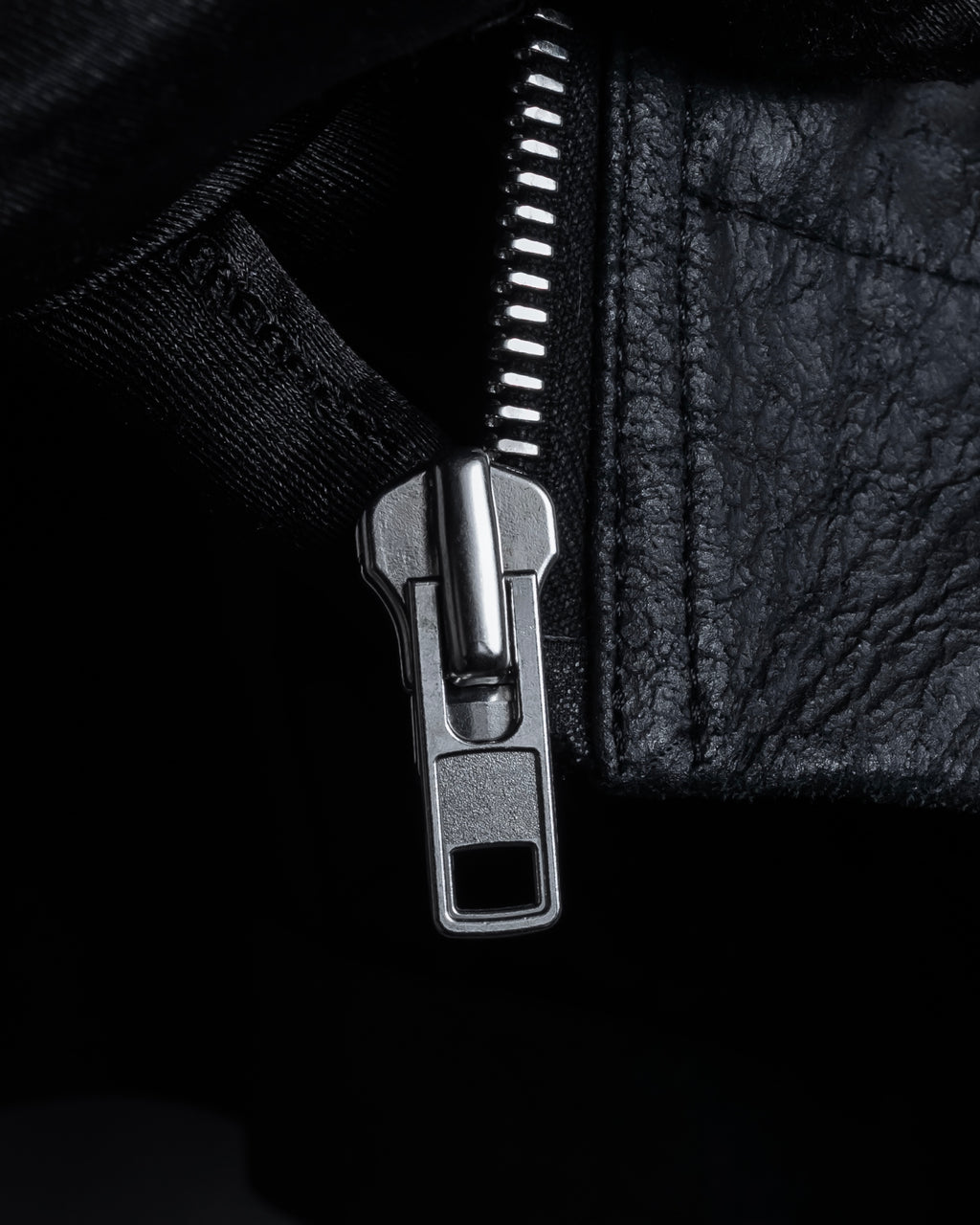 -SPECIAL- "Rick Owens" 15AW Beautiful wrinkles front zip leather jacket