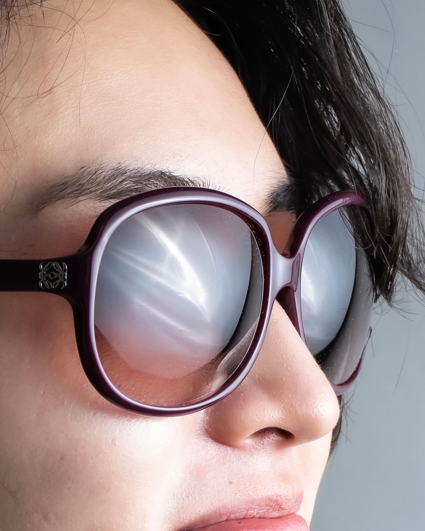 "LOEWE" Butterfly frame wine red sunglasses