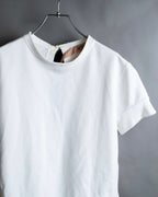 "N21 NUMERO VENTUNO" Back ribbon detail crew neck T-shirt