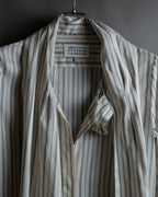 "MAISON MARGIELA" 16SS bowtie design striped long shirt