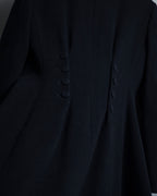 -SPECIAL- "JEAN PAUL GAULTIER"
 90's-00's Waist shape A-line silhouette black color super long coat