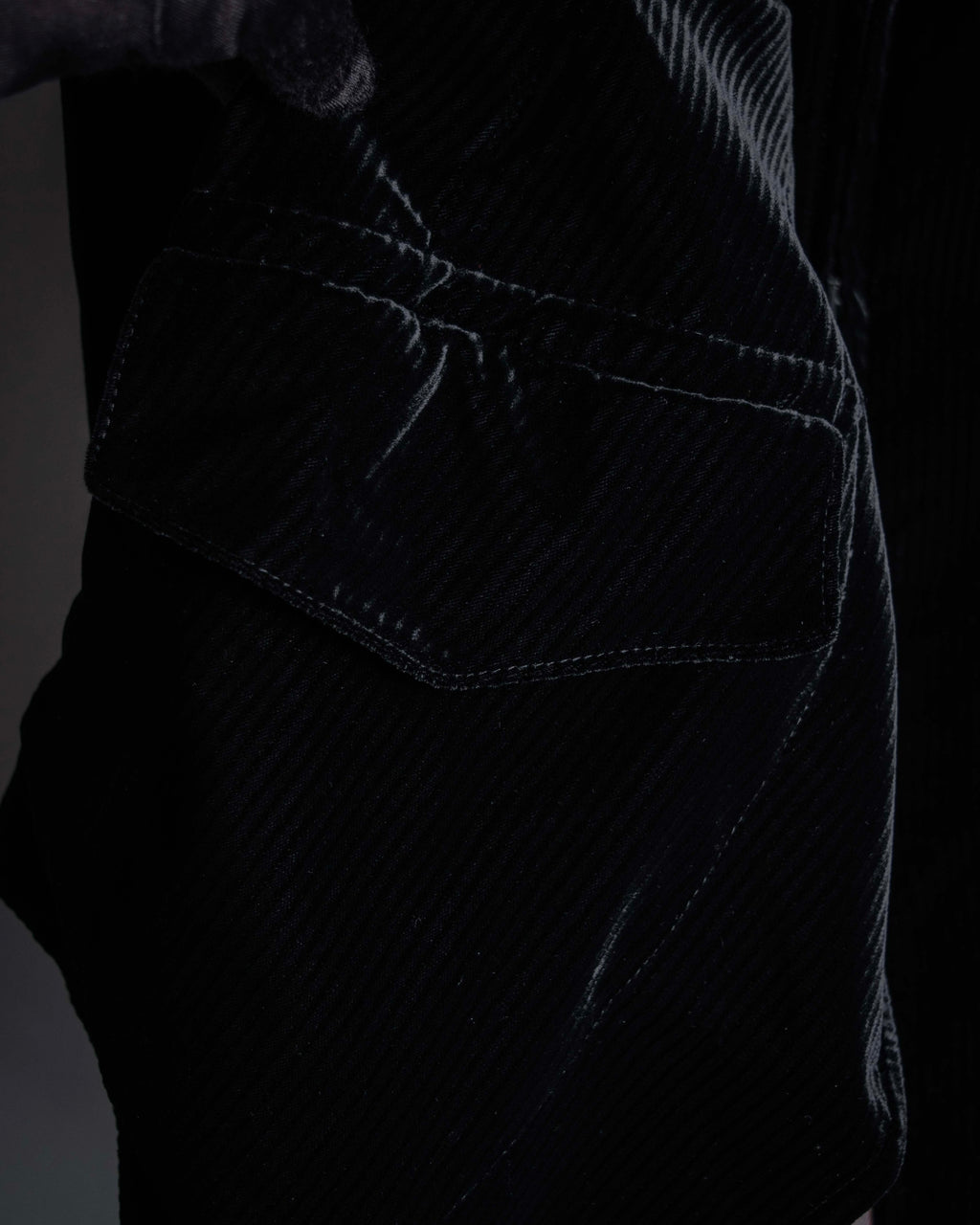 "GIORGIO ARMANI" Velour corduroy double zip up jacket