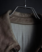 "ISAMU KATAYAMA" Dart-shaped deer leather shirt jacket