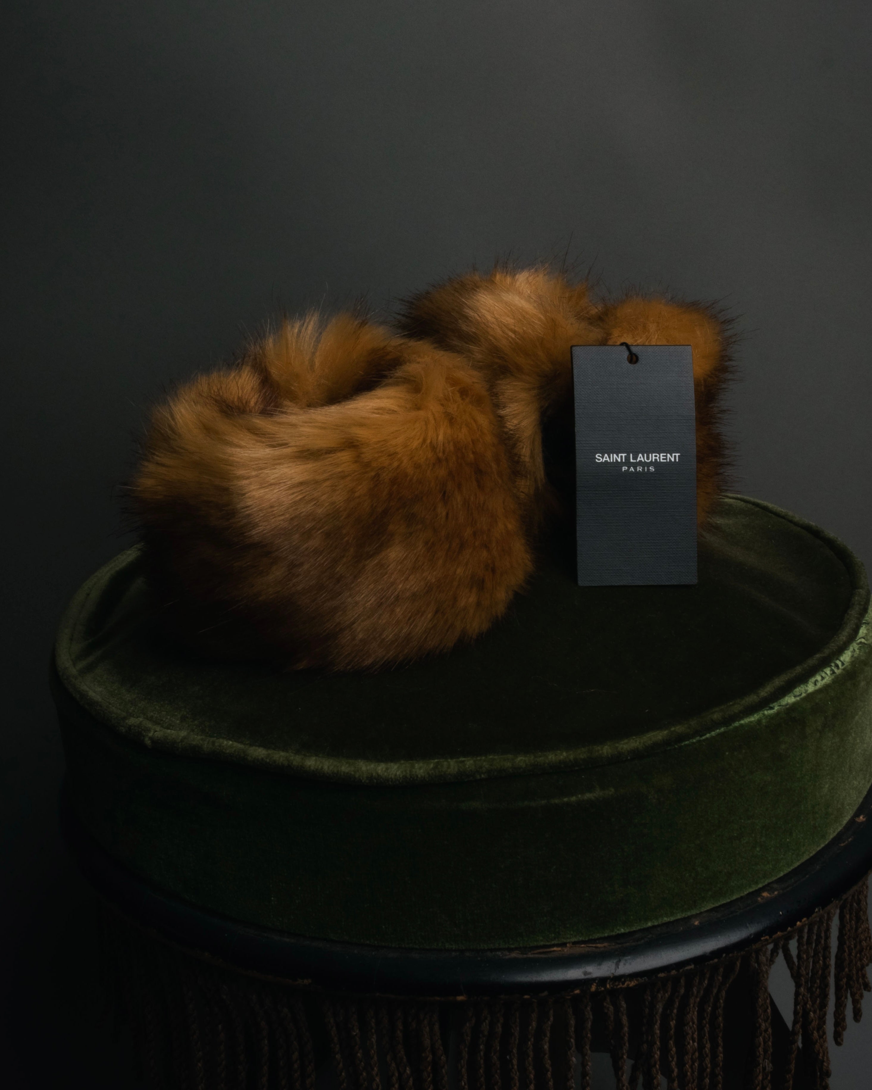 “SAINT LAURENT PARIS“ 2021-2022 Faux fur wrist cuffs
