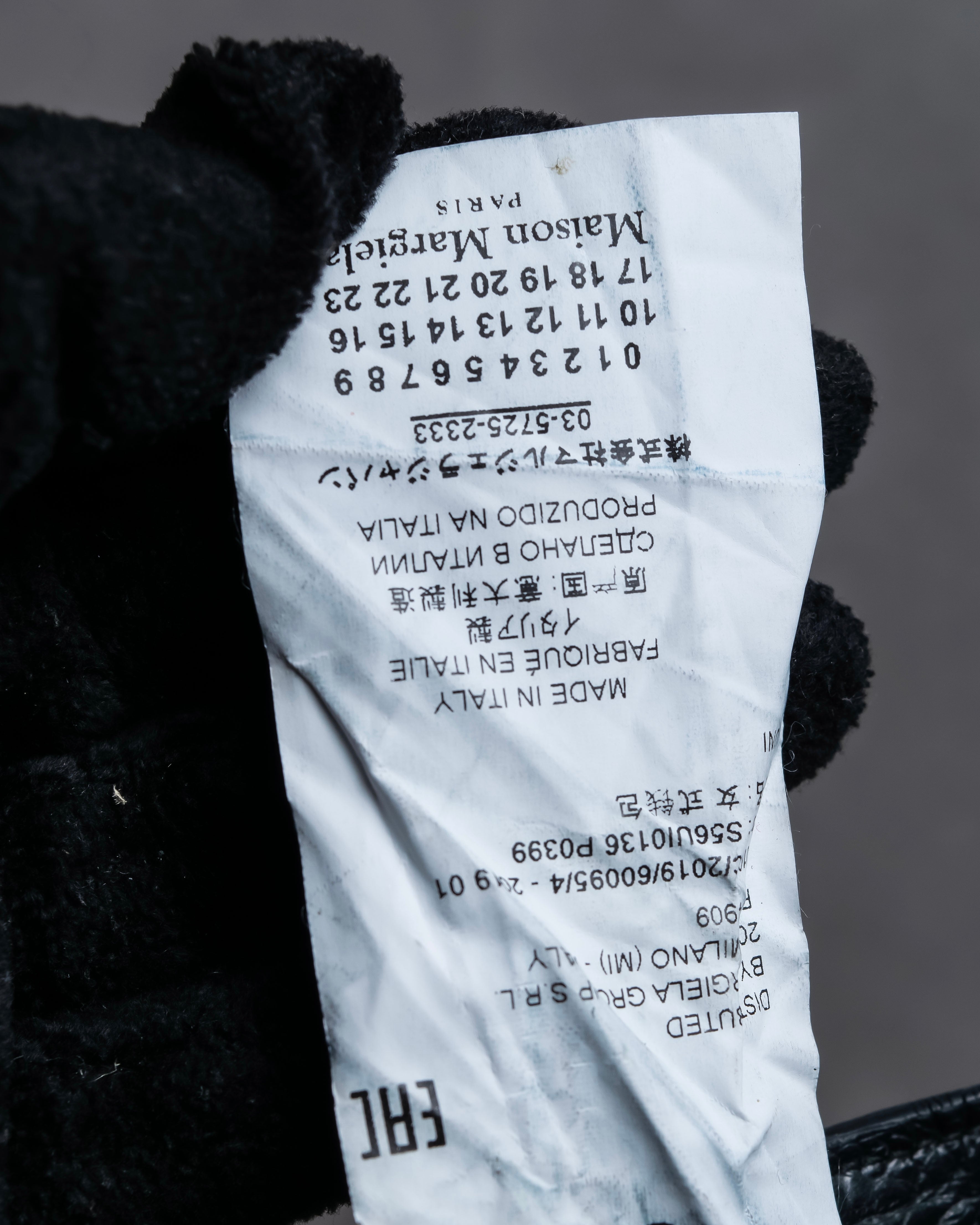 "MAISON MARGIELA" Grained leather envelope compact wallet