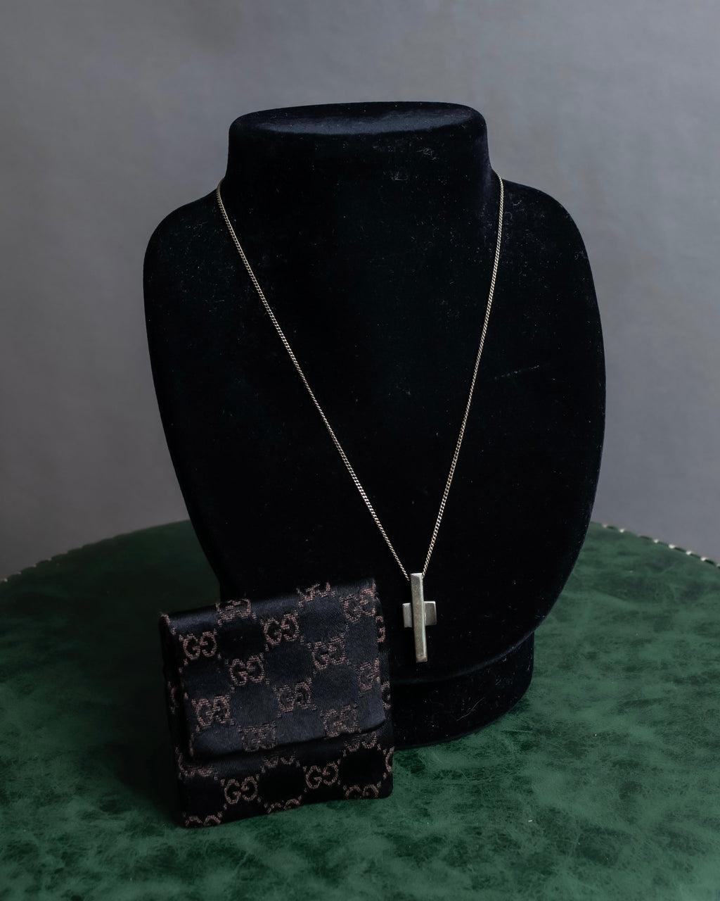 "GUCCI" Cross motif silver 925 necklace